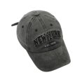 thumbnail image 4 of GDREDA Men Hat Vintage Washed Denim Baseball Cap With Embroidered Letters Unisex New York Style Dad Hat Black,One Size, 4 of 6