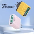 thumbnail image 3 of 6 Ports USB Charger 3.1A Fast Charger 6 in 1 Multi Charger US Plug Charger Adapter, 3 of 7