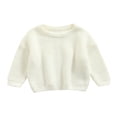 thumbnail image 1 of Toddler Boys Girls Knit Sweater Oversized Sweatshirt Fall Winter Pullover Tops, 1 of 6