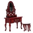 thumbnail image 4 of ANGGREK Meubles Miniatures, Coiffeuse Miniature Maison de Poupée Coiffeuse, pour Filles Enfants, 4 of 8