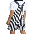 thumbnail image 2 of Adult Romper Summer American Flag Print Denim Bib Overall Shorts, 2 of 6