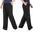 thumbnail image 2 of XZNGL Mens Solid Pure Cotton Elastic Waist Straight Barrel Trousers, 2 of 4
