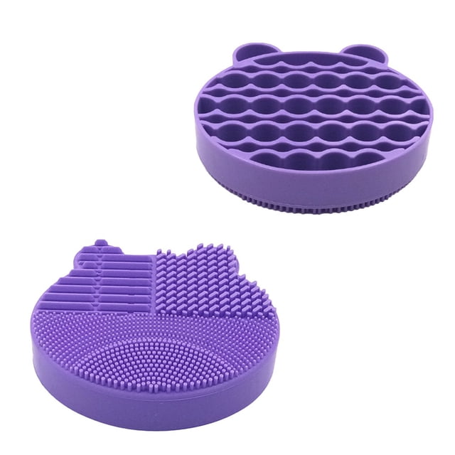 Boc Brushes Drying Rack Multi-hole Portable Storage Supplies Reusable Makeup Brush Cleaner Mat for Dresser