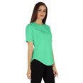 thumbnail image 2 of Inkmeso Coupe Régulière Col Rond Uni pour Femmes Manches Courtes Décontractées Tee-Shirt Doux, 2 of 7