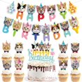 thumbnail image 1 of AMERTEERBirthday Decorations  Cat Happy Birthday Banner + Cake Topper + 10 Kitty Cupcake Toppers (12 PCS), 1 of 6