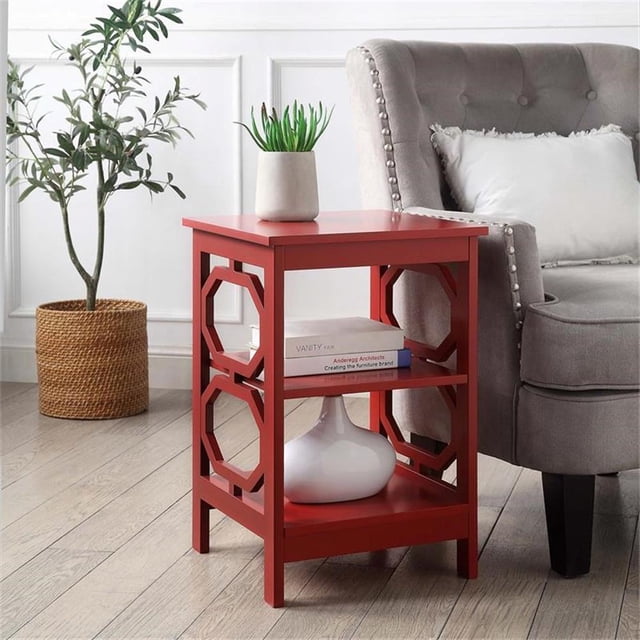 Convenience Concepts Omega Table d'Appoint, Fini Bois Rouge Canneberge