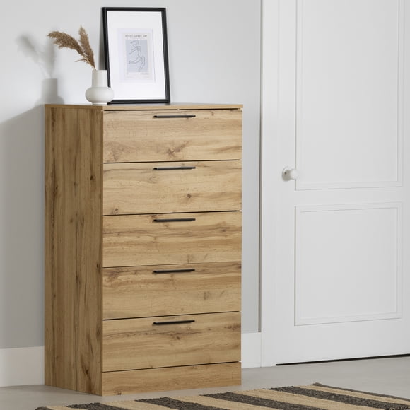 South Shore Step One Essential 5-Drawer Chest for Adult, in Nordik Oak
