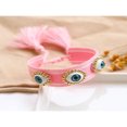 thumbnail image 4 of SNNROO Woven Evil Eyes Stackable Wrap Fabric Bracelets Tassel Adjustable Bracelet Gift For Her, 4 of 6