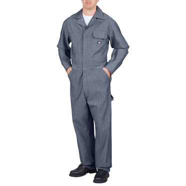 Dickies Mens Fisher Stripe Cotton Coveralls, XL Regular, Fisher Stripe