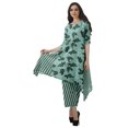 thumbnail image 1 of Moomaya Ensemble Kurti Kurta Pantalon pour Femmes Col Bateau Imprimé Robe 2 Pcs Tenue Ethnique, 1 of 6