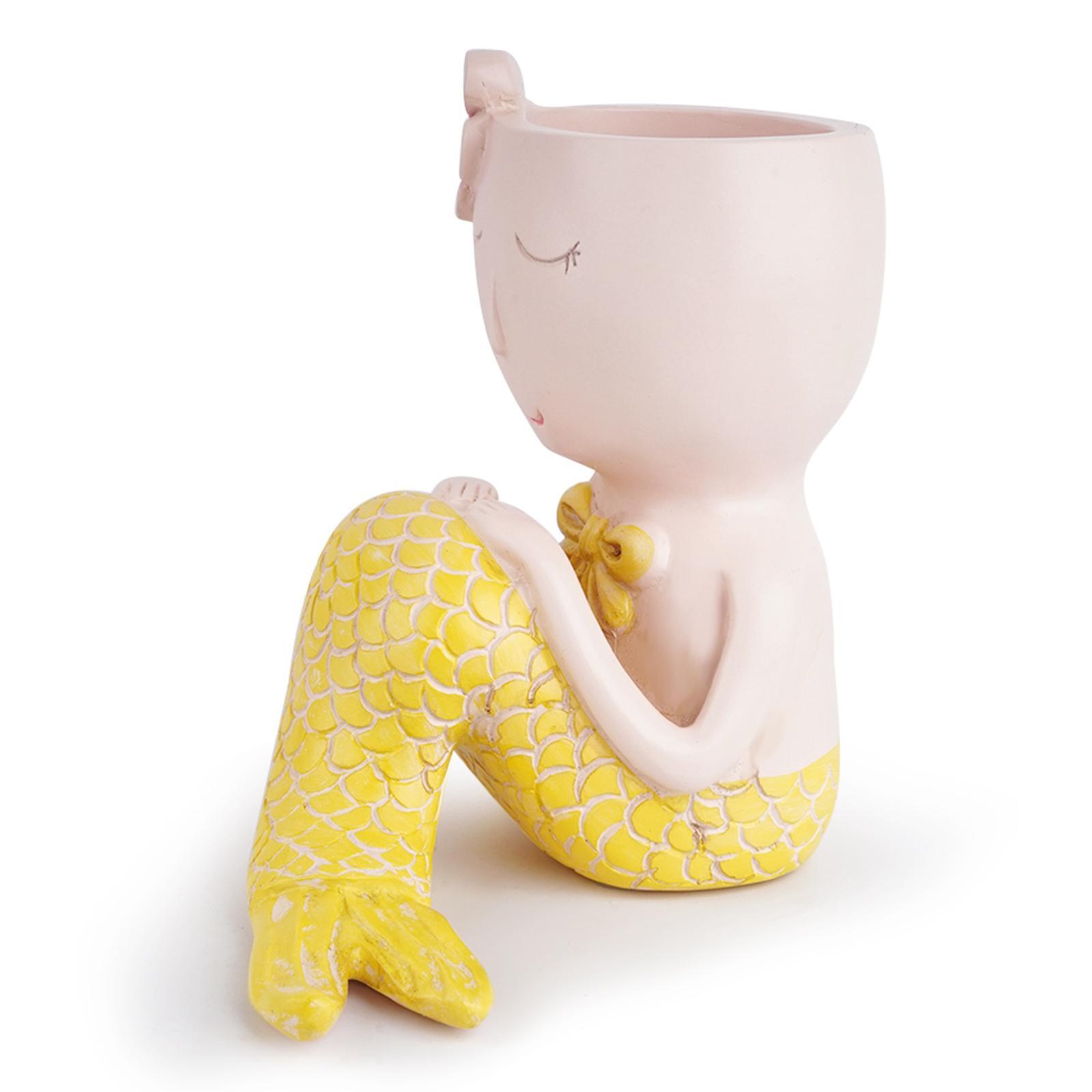 Wweixi Succulent Planter with Drainage Small Plant Pot Flower Pot Yellow