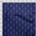 thumbnail image 3 of oneOone Georgette Viscose Fabric Leaves & Paisley Block Decor Fabric Printed BTY 42 Inch Wide, 3 of 4