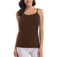 thumbnail image 3 of Charmo Women's Basic Cami Adjustable Spaghetti Strap Built in Bra Tank Top 2 Pack, 3 of 6