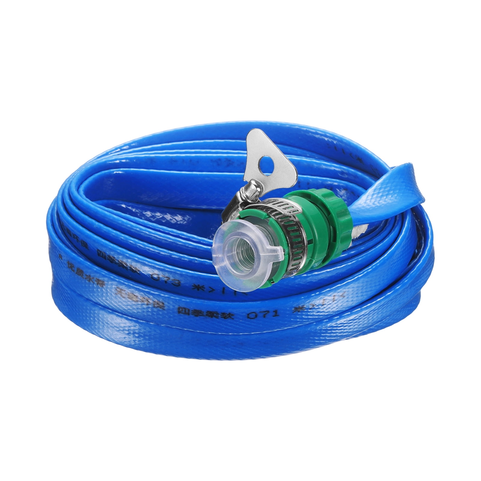 Uxcell Garden Hose 16ft Durable TPE Anti-Kink Water Hose Non-Expanding Flexible Yard Hose with Universal Water Connector Fittings for Outdoor Watering Cleaning House Car Wash, Blue