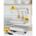 thumbnail image 3 of Bingirl Transparent Lid Electric Chafing Dish Set - 1x 1/1 Pan Silver, 3 of 5