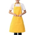 thumbnail image 2 of Oleegame 2PC Pretty Apron Women Restaurant Home Kitchen BBQ Working Cooking Apron Yellow, 2 of 2