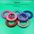 thumbnail image 2 of serony 2pcs Bobbin Holder Embroidery Spools Organizer Lightweight Plastic Household Storage Box Rubber Ring Portable Sewing Tools Pink, 2 of 9