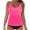 3-hot pink swimsuit women two piece, variant on UPPADA UPPADAs 2 Piece Tankini Bathing Suits for Women Solid Crewneck High Waisted Modest Swimsuits with Shorts Comfy Beach Swimwear for Holiday Plus Size Swim Tankini Black,Xl