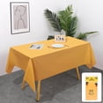 thumbnail image 1 of HHBEAUTY Rectangle Vinyl Tablecloth, Waterproof Spillproof Plastic Backed Table Cloth, Wipe Clean Table Cover for Dining, Buffet Parties and Camping (Yellow,54" x 72"), 1 of 7