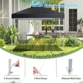 thumbnail image 4 of Gymax Abri de Jardin Instantané à 2 Niveaux 10 Pieds x 10 Pieds, Tente Pliante, Gazebo Instantané, Sac de Transport Ajustable avec Roue, 4 of 7