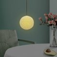thumbnail image 4 of Pendant Light Shade Basket Lamp Holder Rattan Ball Lampshade for Dining Room White, 4 of 8