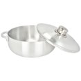 thumbnail image 3 of Chef Pro Commercial Grade Aluminum Caldero Stock Pot, 3.8 Quarts, Silver, with Lid, 3 of 6