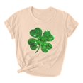thumbnail image 1 of Besolor T-Shirts de la Saint-Patrick pour Femmes, Col Rond, Manches Courtes, T-Shirts Basiques, T-Shirts Graphiques Shamrock, Hauts de Festival, 1 of 3