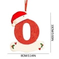 thumbnail image 3 of Agiferg Noël Petit Chapeau Rouge Lettre Pendentif DIY Nom Inscriptible 26 Lettre Pendentif 5PCS, 3 of 5