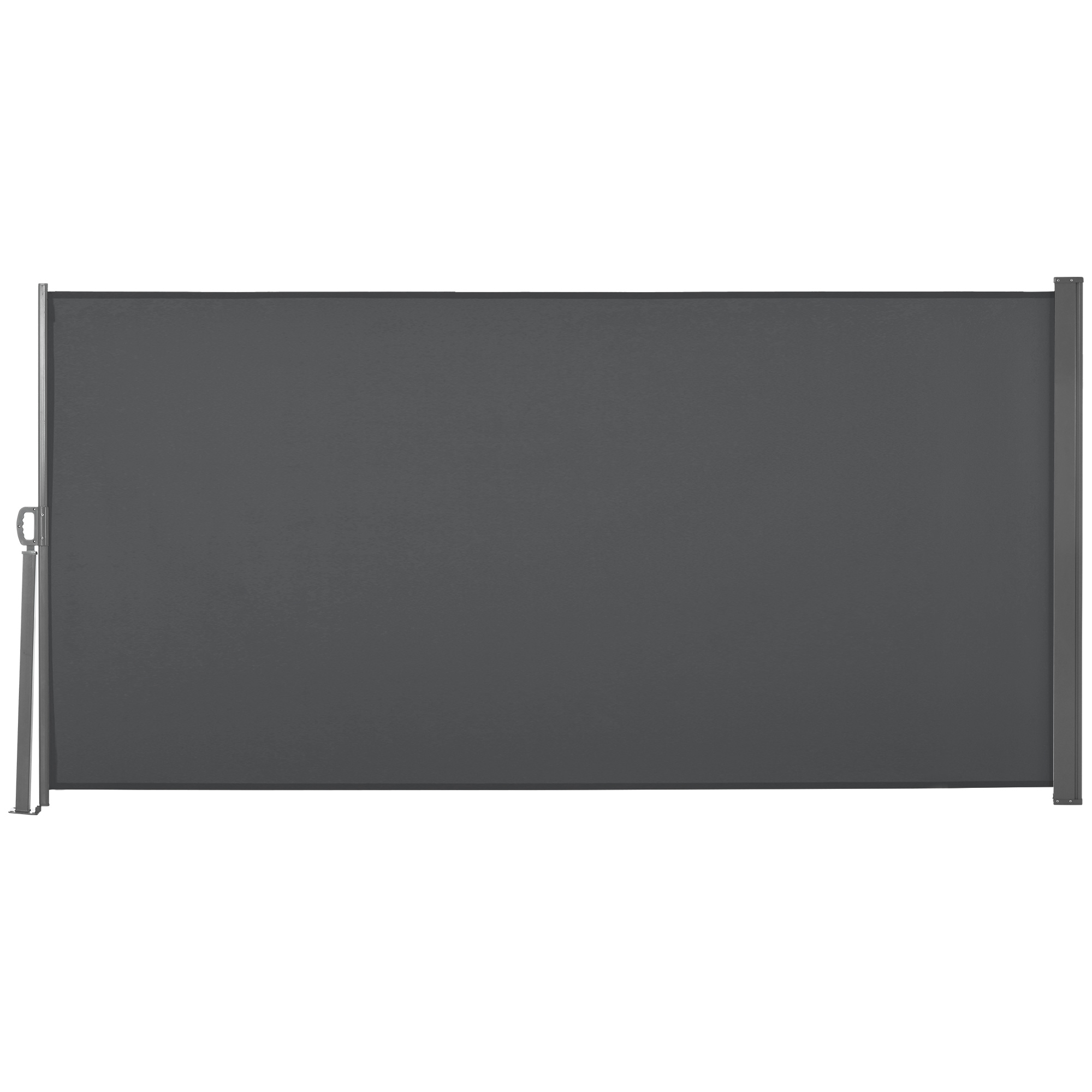 Outsunny 118" x 63" Retractable Side Awning Folding Privacy Screen Grey
