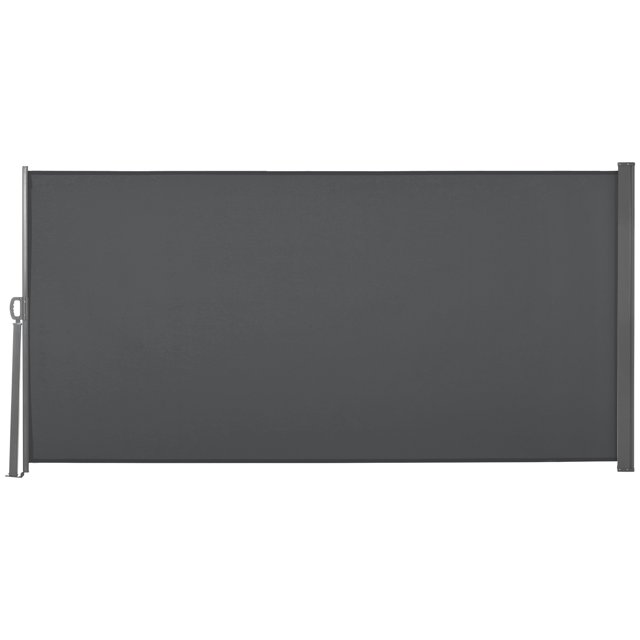 Outsunny 118" x 63" Retractable Side Awning Folding Privacy Screen Grey