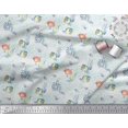 thumbnail image 2 of Soimoi Green Cotton Duck Fabric Fish & Octopus Ocean Print Fabric by The Yard 44 Inch Wide, 2 of 2