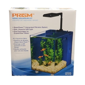 Penn Plax Prism Black Desktop Aquarium