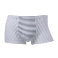 thumbnail image 3 of B91xZ Boxers pour Hommes en Coton Extensible Évacuant L'Humidité avec Poche, Blanc G, 3 of 5