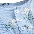 thumbnail image 4 of Baby Girls Princess Romper Dress Long Sleeve Floral Printed Ruffles Lace Mesh Jumpsuits 0-18M, 4 of 10