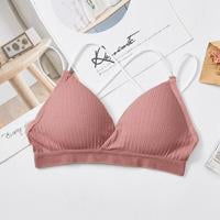 VONKY Triangular cup gathered, chest wrapped, strapless, threaded, no steel ring, sexy back, suspender bra