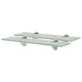 thumbnail image 1 of vidaXL Floating Shelves 2 pcs Glass 40x10 cm 8 mm, 1 of 4
