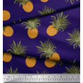 thumbnail image 3 of Soimoi Purple polyester Crepe Fabric Pine Fruits Print Sewing Fabric Yard 42 Inch Wide, 3 of 3
