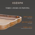 thumbnail image 4 of COZAYH Table Basse Rustique de Style Ferme avec Plateau Supérieur et Tablette de Rangement, Naturel/blanc, 4 of 12