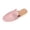 Pink, variant on Xfvqtps Comfortable Womens Slip on Mules Backless Loafers Casual Flats with Decorative Metal Soft Faux Leather Shoes for Everyday Wear Sliders and Slip ons Pink