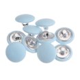 thumbnail image 1 of Unique Bargains 10pcs 24L Fabric Cloth Covered Button 15mm Round Metal Shank Sewing Buttons for Suits Dress Blouses, Blue, 1 of 5