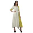 thumbnail image 3 of Moomaya Robe Midi en Viscose à Manches Courtes Imprimée Style Santoon à Taille à Cordon pour Femmes, 3 of 4