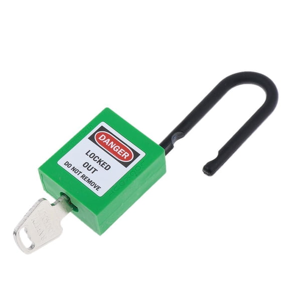 Baohd 1/2/3/5 Durable Green Nylon 38mm Shackle Safety Security Lockout Padlock Keyed Alike Style A 1 Pc