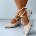thumbnail image 2 of Kcodviy Bottes à Talon Simple à Semelle Plate pour Femmes Chaussures Tan Chaussures en Cuir Bottes à Talon pour Femmes à Lacets Chaussures Simples pour Femmes, 2 of 6