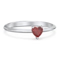 thumbnail image 1 of Heart Birthstone Ring - Garnet (January), 1 of 6
