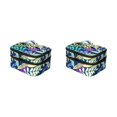 thumbnail image 3 of Redempat Nail Polish Storage Bags Made With Polyester For Everyday Sturdy And Durable Dark blue base leave 2Set, 3 of 6