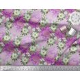 thumbnail image 3 of Soimoi Moss Georgette Fabric Leaves & Magnolia Floral Decor Fabric Printed Yard 42 Inch Wide, 3 of 5