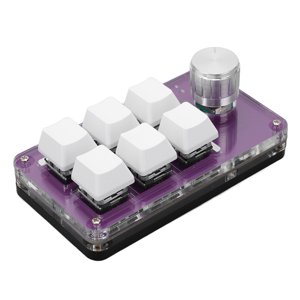 Karlge Un clavier mécanique manuel multifonction Mini Raccourci clavier de jeu clavier programmable avec Knob, un clavier mécanique main