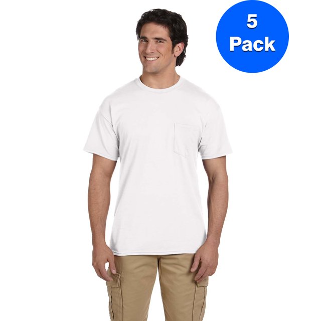 Gildan T-Shirt à Poche 50/50 pour Hommes - G830 (Lot de 5)