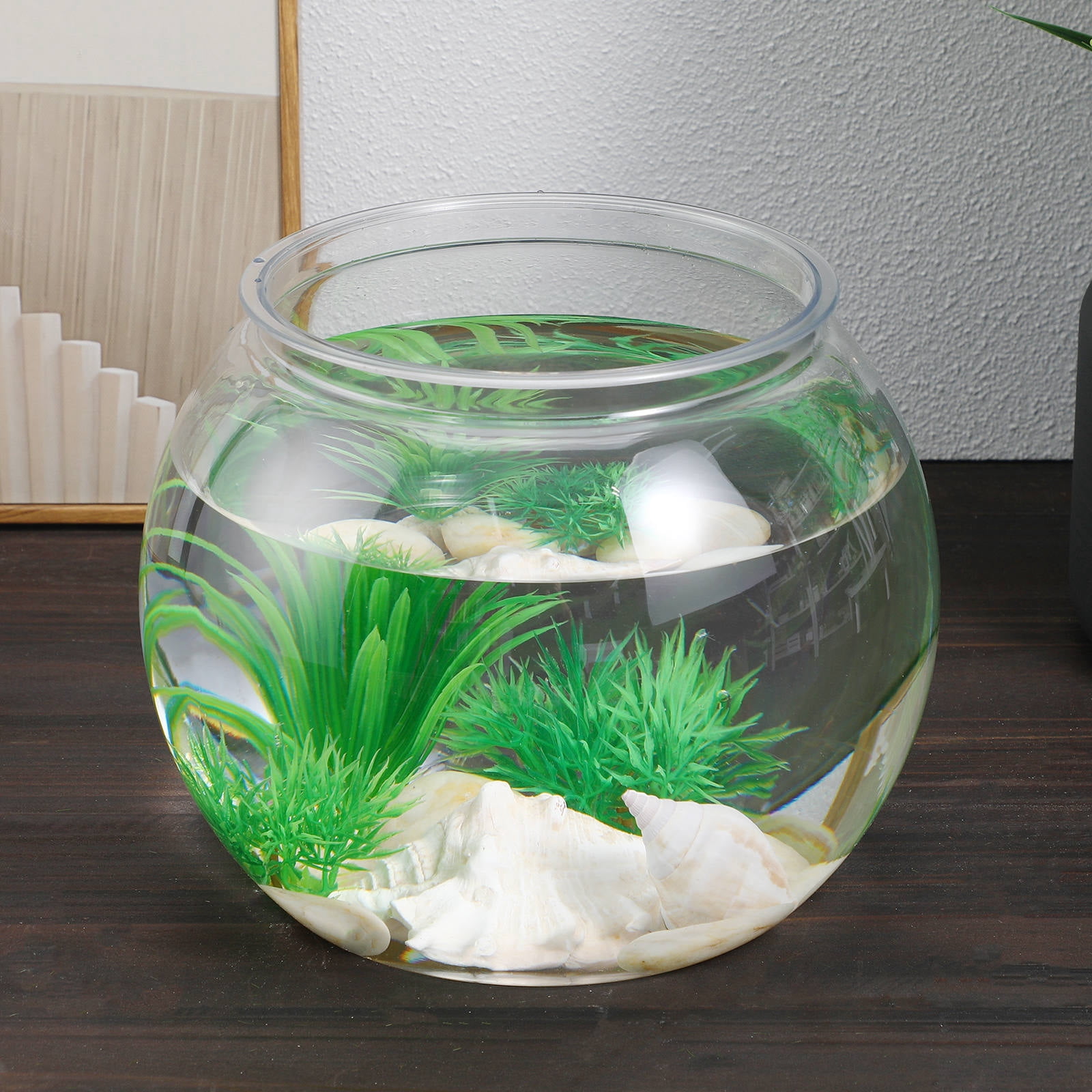 UPGRATOR Aquarium Tank Clear Desktop Betta Fish Tank for Home Decor 1Pcs