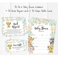 thumbnail image 3 of Inkdotpot Set Of 30Safari Jungle Animals Baby Shower Invitations-Diaper Raffle Tickets And Baby Shower Book Request Cards Invites Its A Boy Its A Girl, 3 of 7